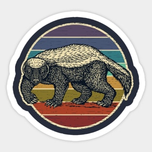 Honey Badger (Retro) Sticker